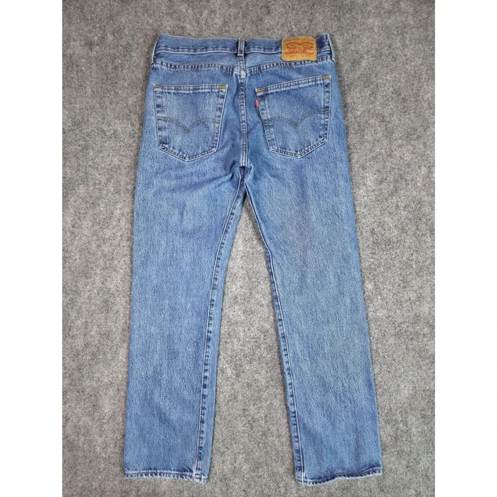 Levi's 501 Original Fit Jeans Mens 31x30 Blue Medium Wash Straight Leg Denim